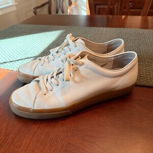 Vince White Leather Sneakers